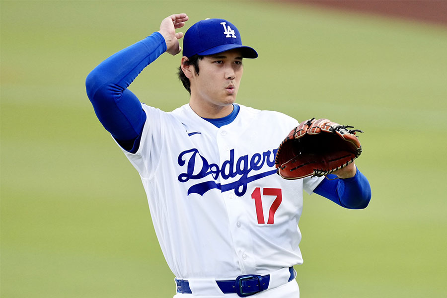 二刀流出場したロッキーズ戦で9号本塁打を放ち、5勝目を挙げたドジャースの大谷翔平【写真:黒澤崇】