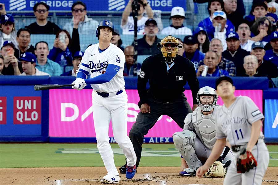 菅野から9号HRを放ったドジャースの大谷翔平【写真:黒澤崇】