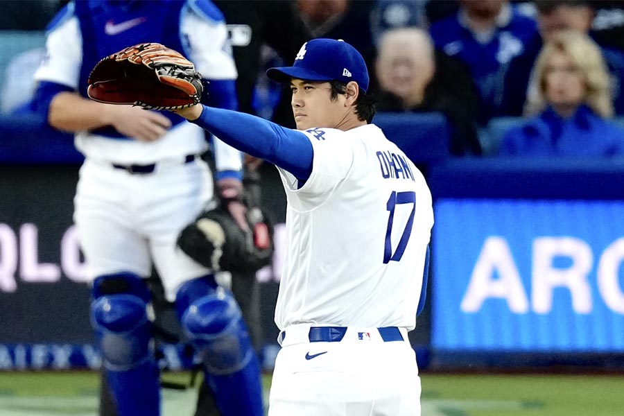 二刀流出場したロッキーズ戦で9号本塁打を放ち、5勝目を挙げたドジャースの大谷翔平【写真:黒澤崇】