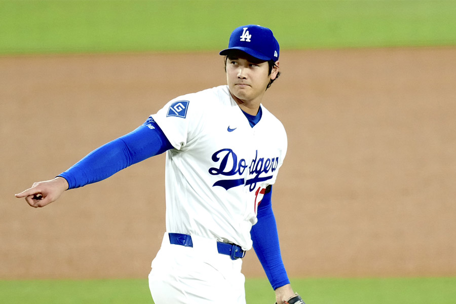 ロッキーズ戦に先発し6回無安打1失点と力投したドジャースの大谷翔平【写真:黒澤崇】