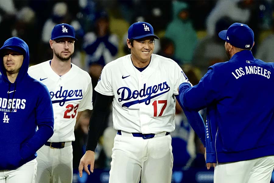 二刀流出場したロッキーズ戦で9号本塁打を放ち、5勝目を挙げたドジャースの大谷翔平【写真：黒澤崇】