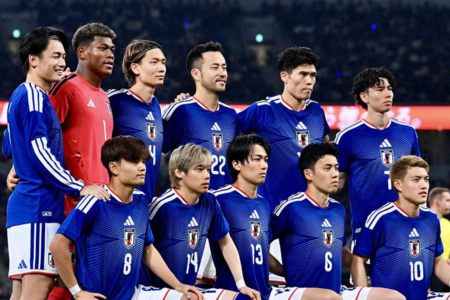 アイスランド代表と対戦したサッカー日本代表【写真：松尾/アフロスポーツ】