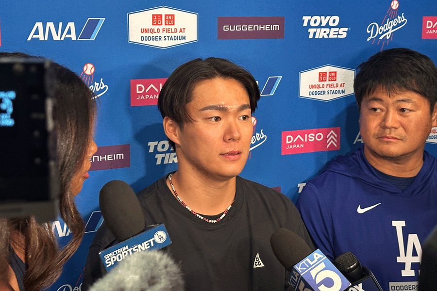 5勝目をあげたドジャースの山本由伸【写真:編集部】