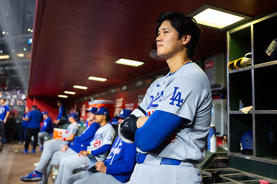ダイヤモンドバックス戦に先発出場したドジャースの大谷翔平【写真：ロイター】