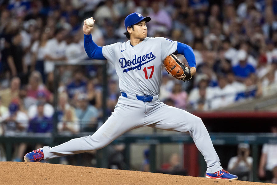 敵地ダイヤモンドバックス戦に先発登板したドジャースの大谷翔平【写真：ロイター】