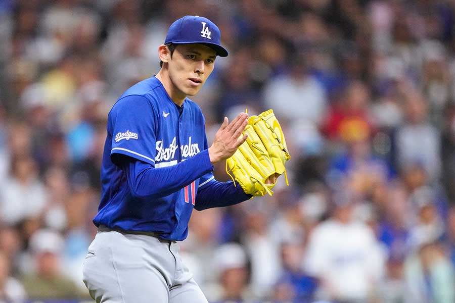 ドジャースの佐々木朗希【写真：ロイター】