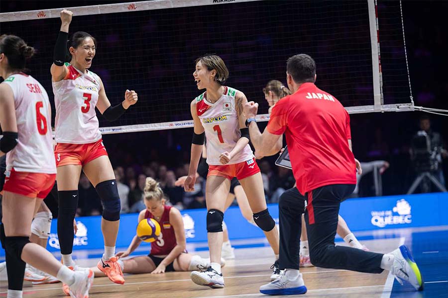 女子VNLで日本はドイツにストレート勝ち【写真：Volleyball World提供】