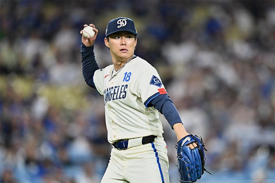 今季6勝目を挙げたドジャースの山本由伸【写真:ロイター】