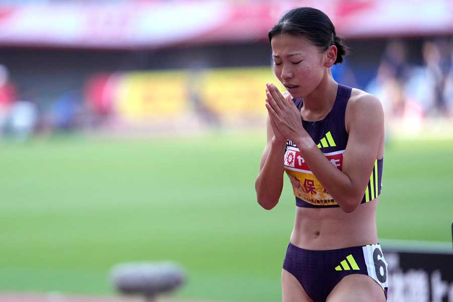 女子800メートルで3連覇を達成した久保凛【写真:奥井隆史】