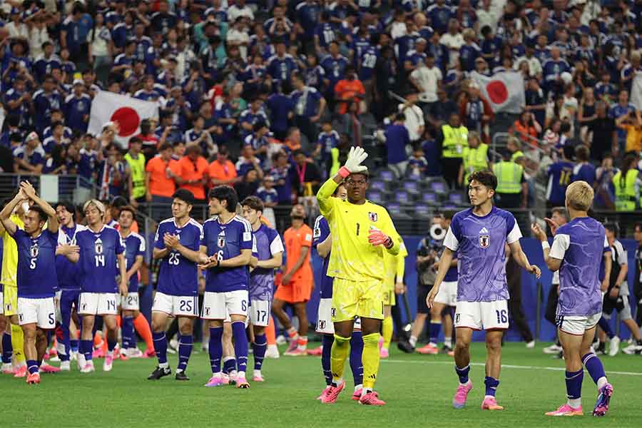 オランダと引き分けたサッカー日本代表【写真:ロイター】