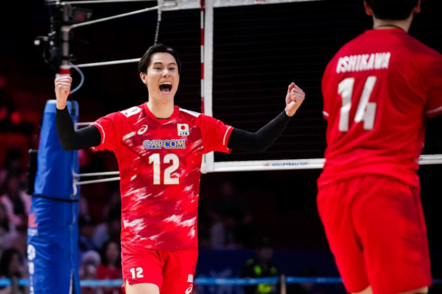 スロベニア戦に出場した高橋藍【写真:Volleyball World提供】
