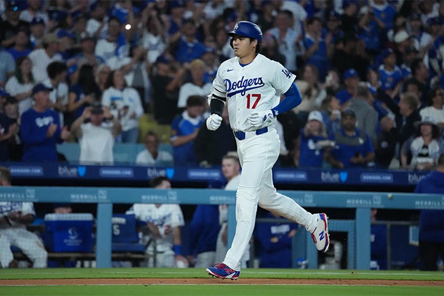 今季15号先制ソロを放ったドジャースの大谷翔平【写真:ロイター】