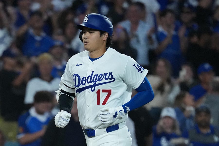 今季15号先制ソロを放ったドジャースの大谷翔平【写真：ロイター】