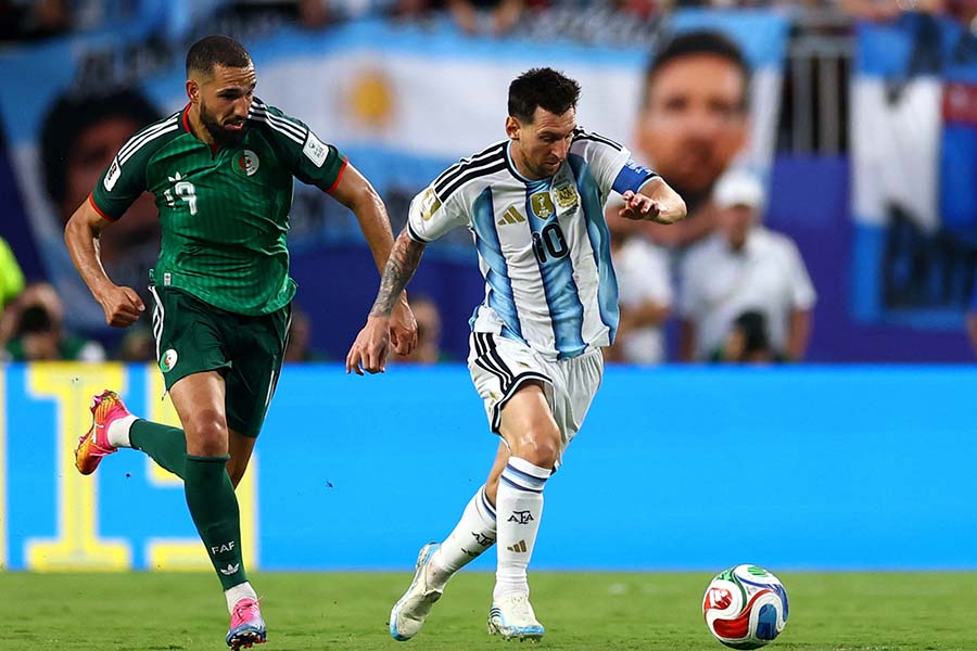 W杯6大会連続出場のアルゼンチンのメッシ【写真:ロイター】