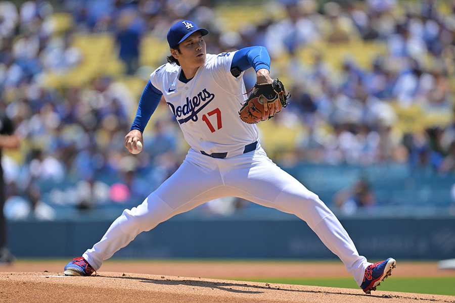 レイズ戦に先発登板した大谷翔平【写真:ロイター】
