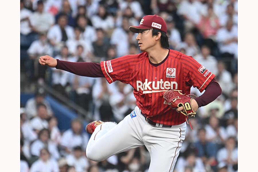 吉井理人新監督の初陣となったロッテ戦で先発した荘司康誠【写真：産経新聞社】