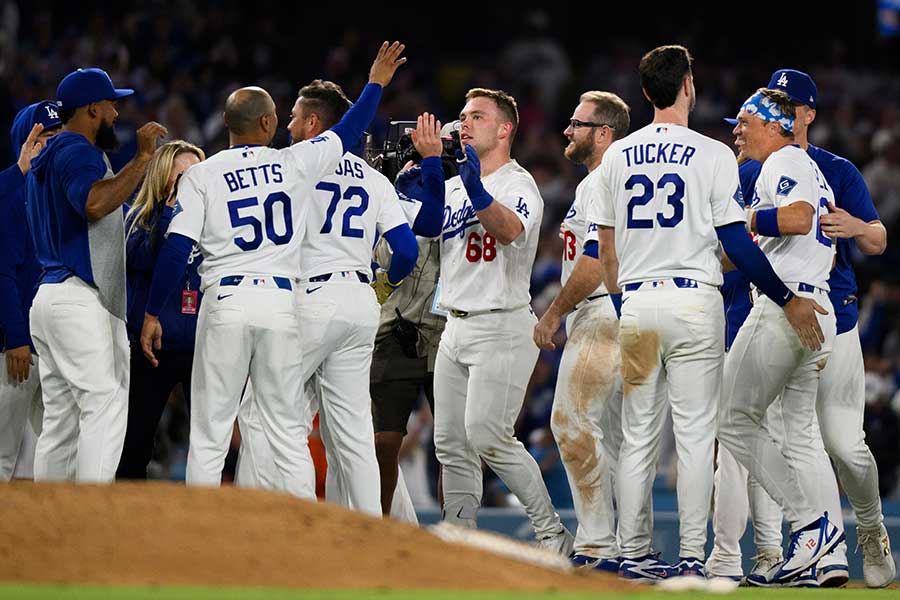 オリオールズに勝利したドジャース【写真:AP/アフロ】