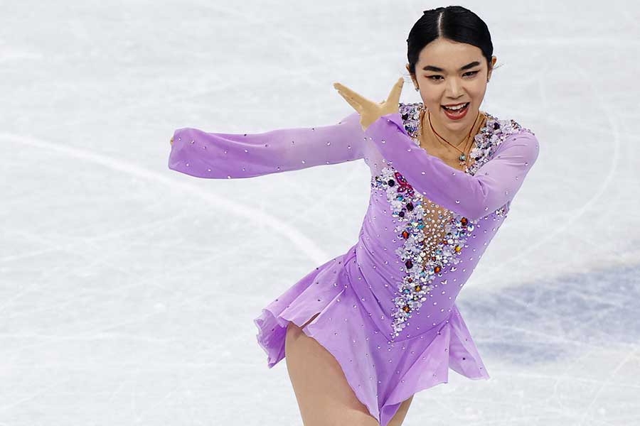 北京五輪に出場したカレン・チェン【写真:ロイター/アフロ】