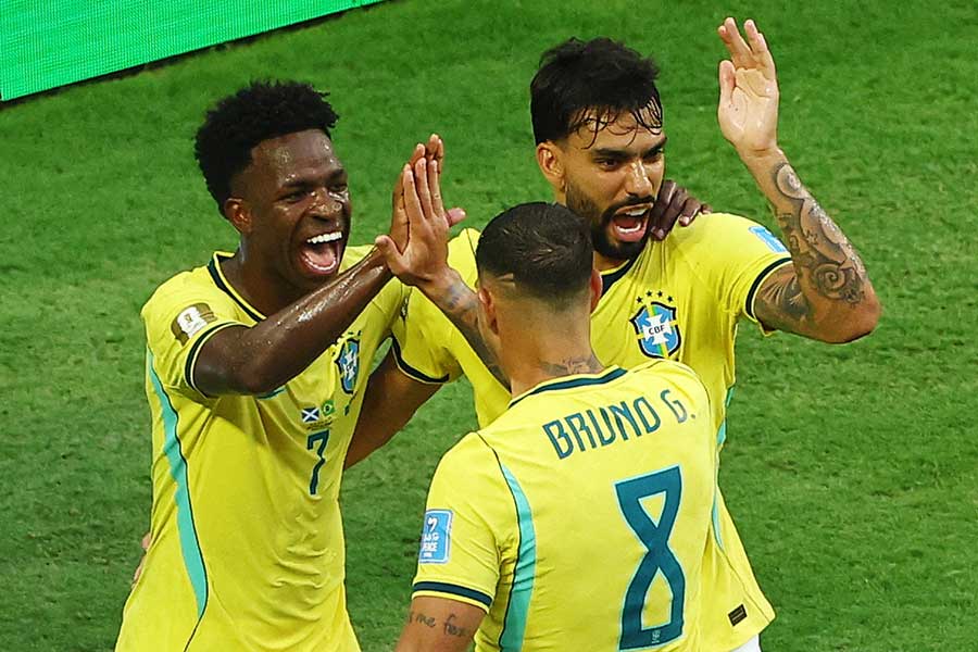 決勝トーナメント初戦で日本と対戦するブラジル代表【写真：ロイター】