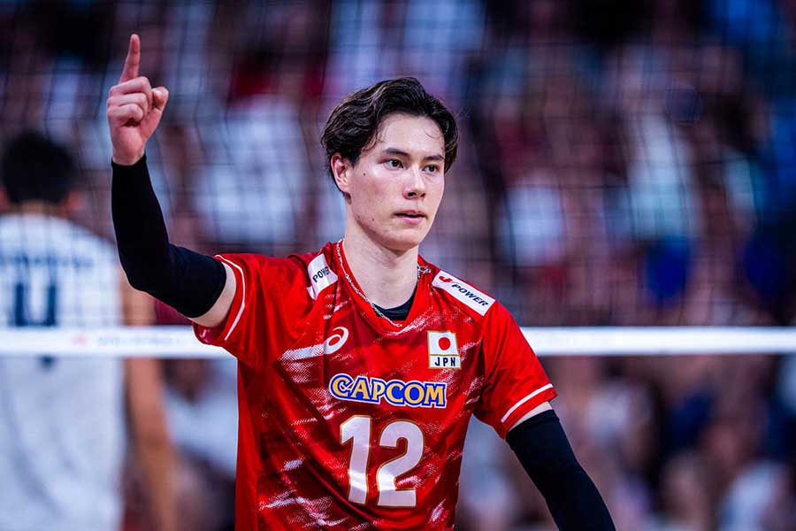 米国戦に出場した高橋藍【写真：Volleyball World提供】