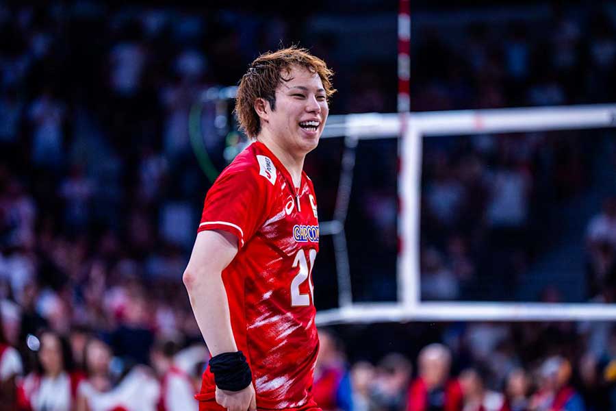 フランス戦に出場したバレー日本代表の山本智大【写真：Volleyball World提供】