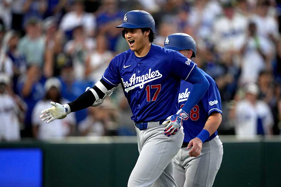 18号3ランを放ったドジャースの大谷翔平【写真：ロイター】