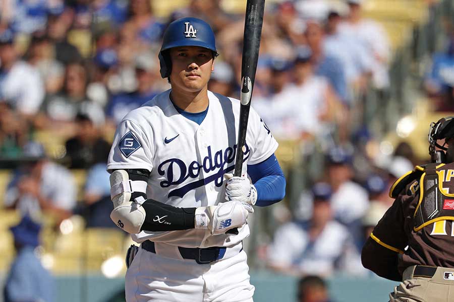 パドレス戦に出場したドジャースの大谷翔平【写真：ロイター】