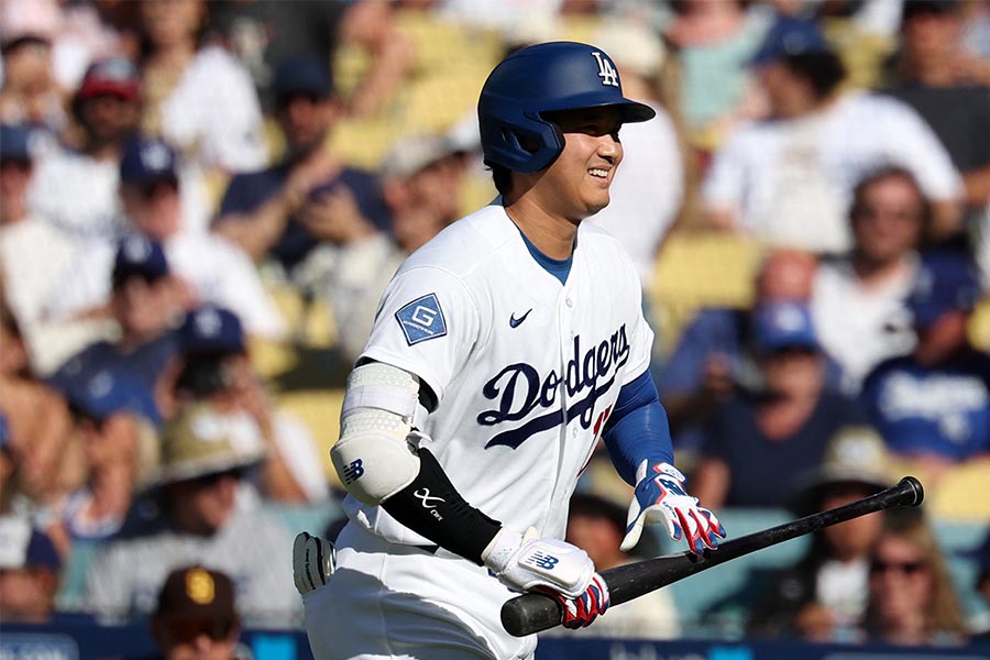 本拠地パドレス戦に先発出場したドジャースの大谷翔平【写真：ロイター】