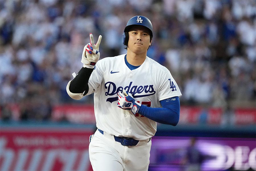 今季19号2ランを放ったドジャースの大谷翔平【写真:ロイター】