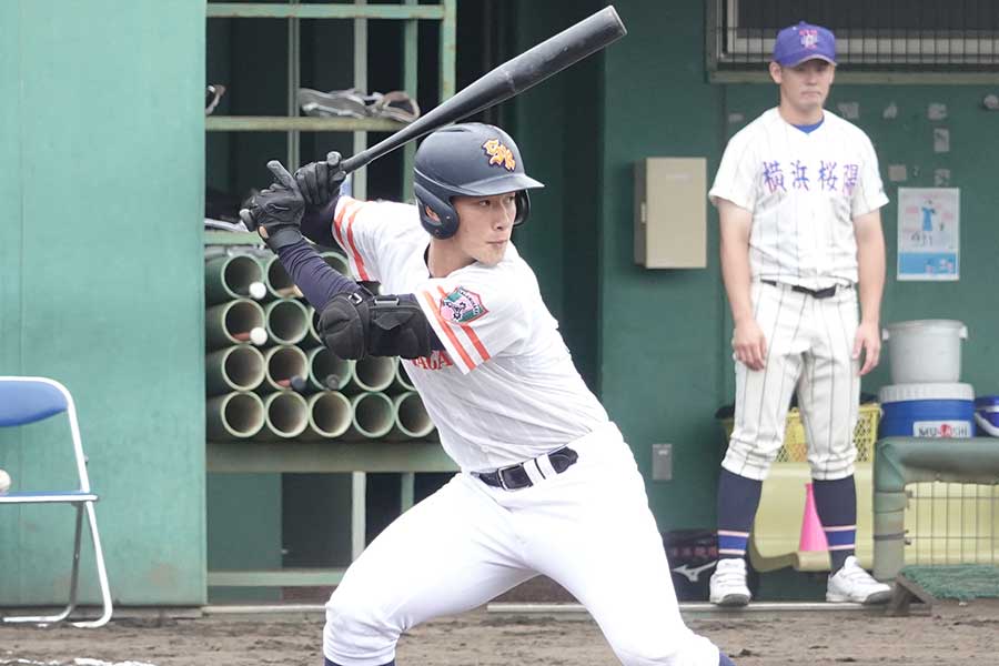 横浜桜陽戦で先発出場した相模原・崎山能活【写真：戸田湧大】