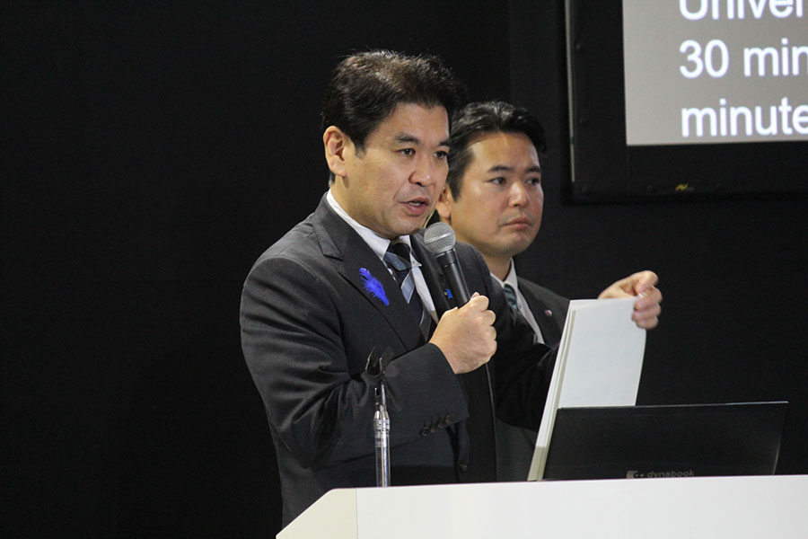 「SPORTEC 2026」に登壇した松本文部科学大臣【写真：編集部】
