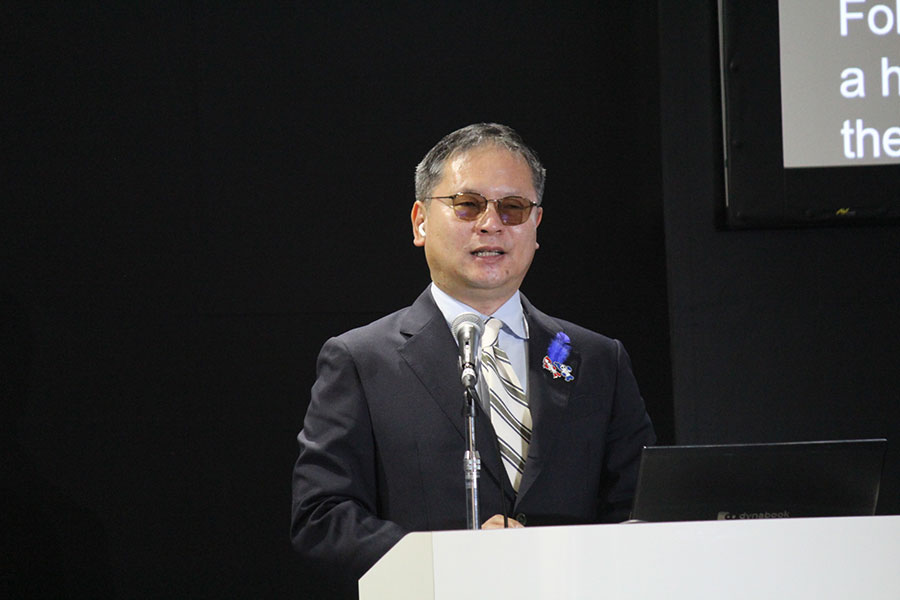 基調講演で登壇した河合純一スポーツ庁長官【写真：編集部】