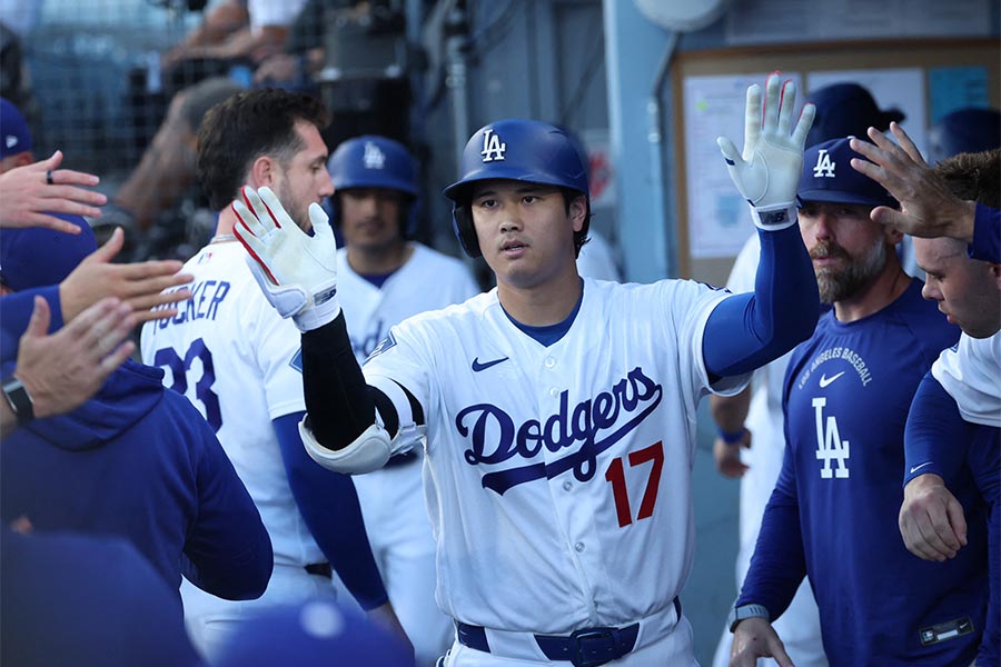 21号先頭打者弾を放ったドジャースの大谷翔平【写真:ロイター】