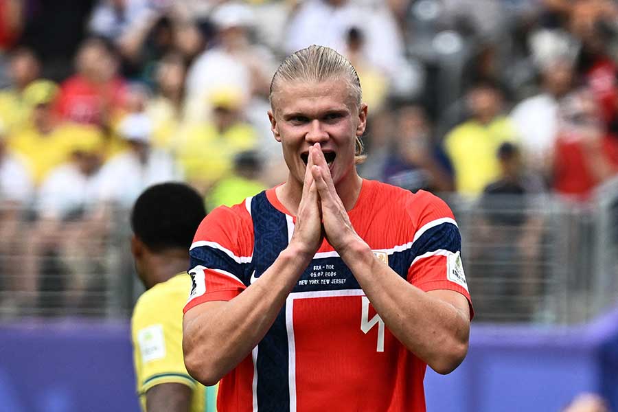 ノルウェー代表のアーリング・ハーランド【写真:ロイター】