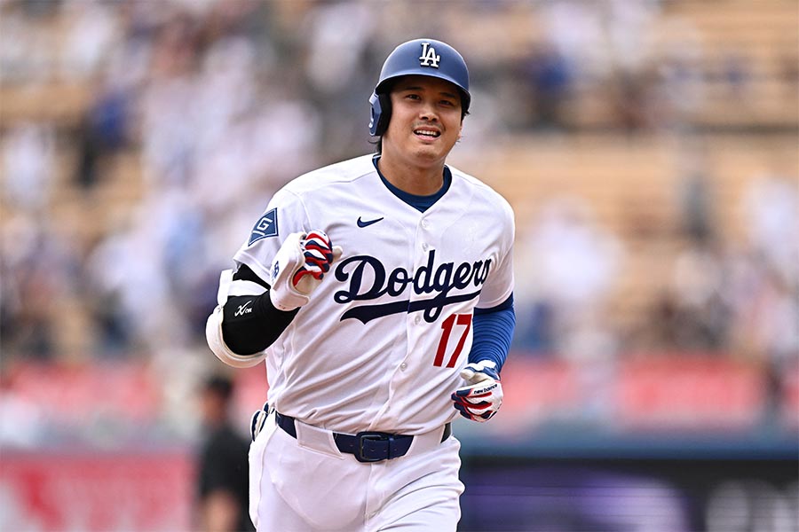 日米通算350号を放ったドジャースの大谷翔平【写真:ロイター】