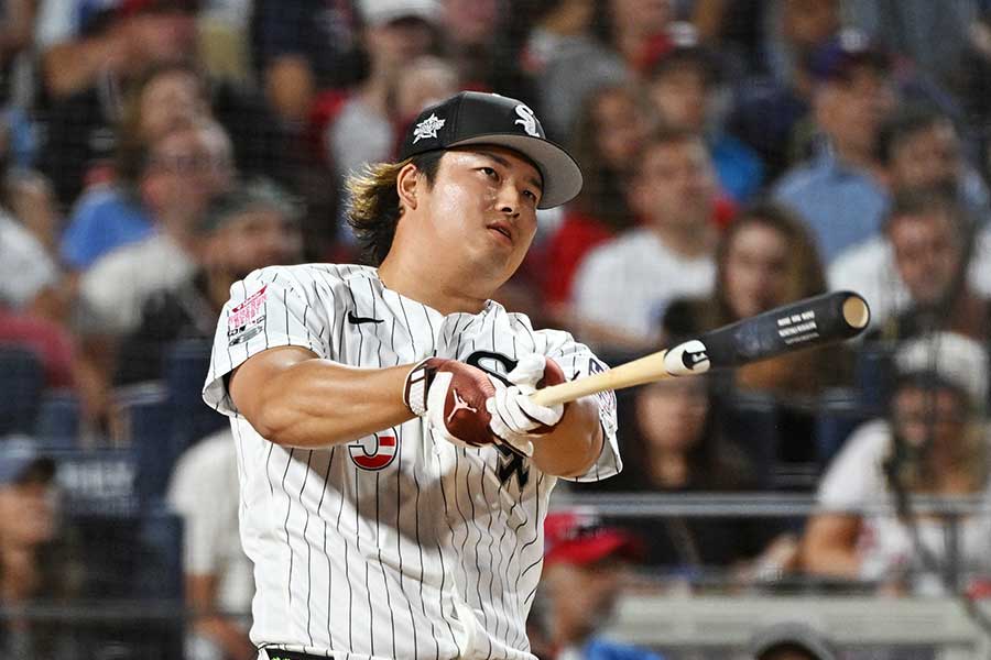 ホームランダービーに出場した村上宗隆【写真:ロイター】