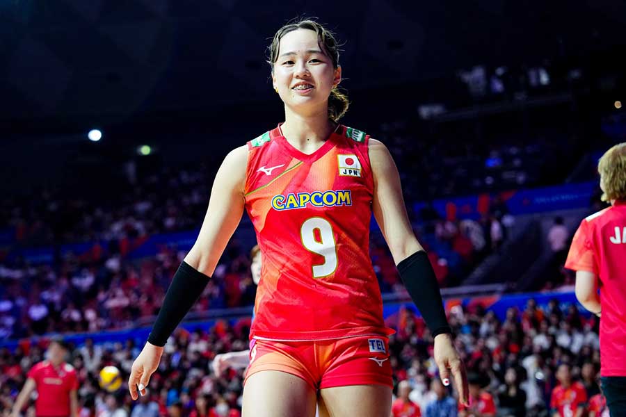 バレーボール女子日本代表の岩澤実育【写真:中戸川知世】