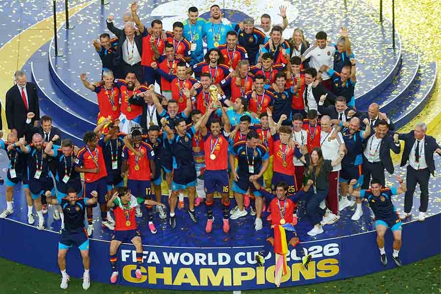 4大会ぶり2度目のW杯優勝を果たしたスペイン代表【写真:ロイター】
