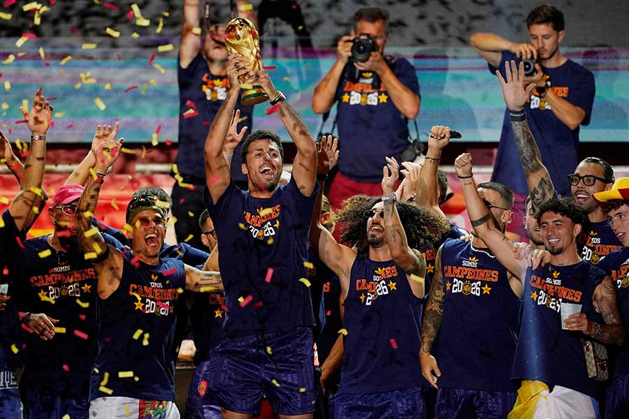 北中米W杯で優勝したスペイン代表【写真:ロイター】