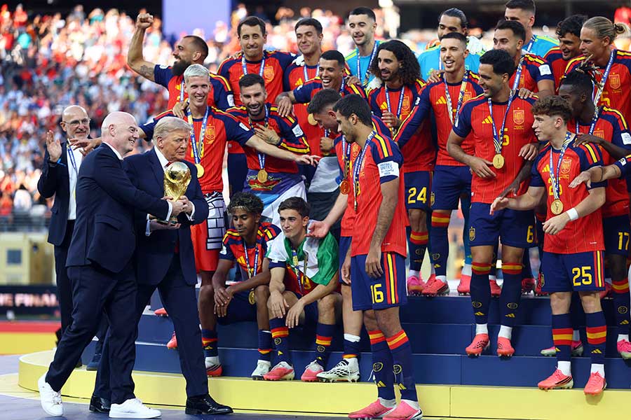 W杯で優勝したスペイン代表【写真:ロイター】