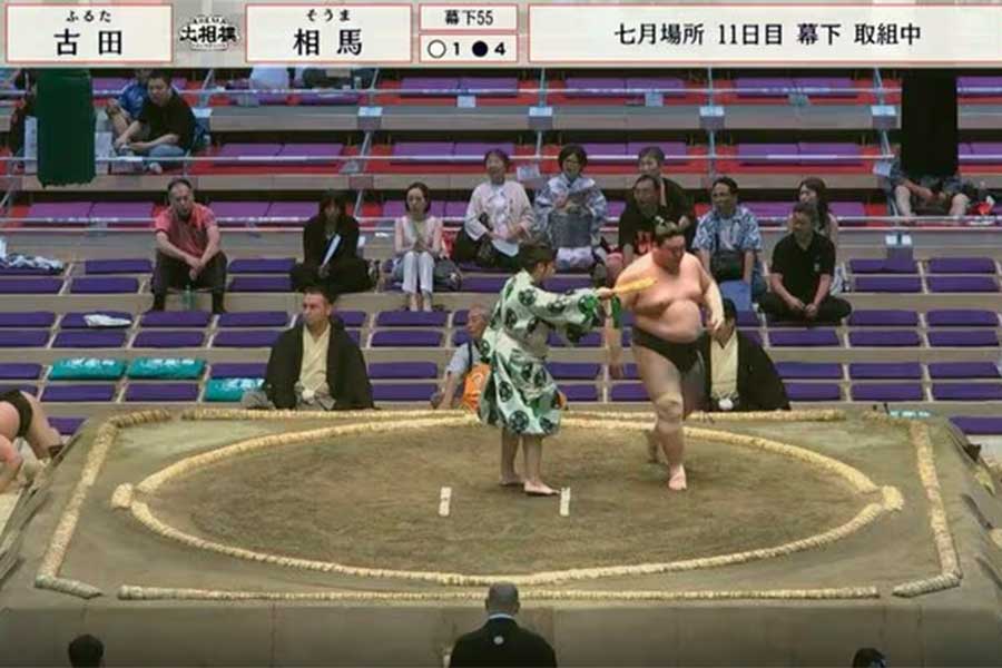 古田と相馬の一番で珍手【写真提供：（C）AbemaTV,Inc.】