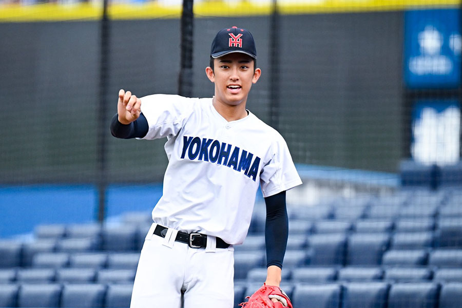 横浜の織田翔希【写真：中戸川知世】