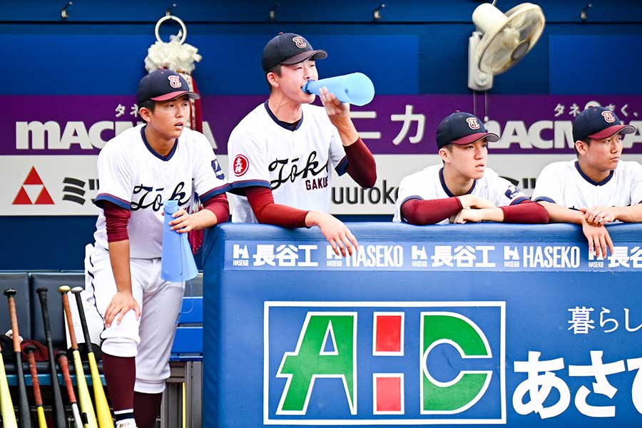 降板後もチームのために声を張り上げた林【写真：中戸川知世】