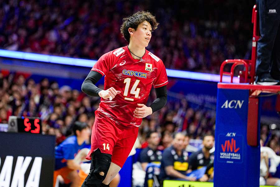バレーボール男子日本代表の石川祐希【写真：中戸川知世】