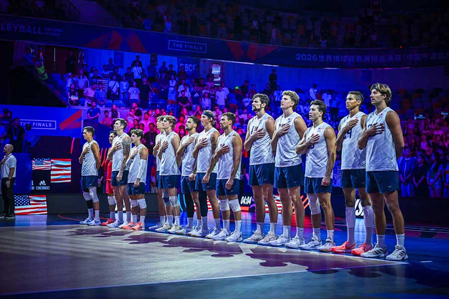 バレーボール男子米国代表【写真：Volleyball World提供】