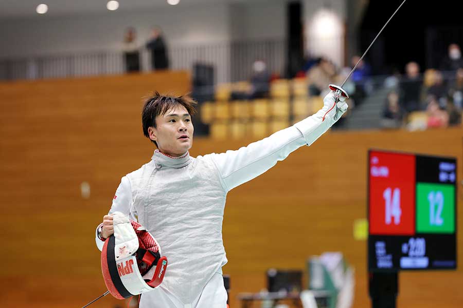 フェンシングの松山恭助【写真:西村尚己/アフロスポーツ】