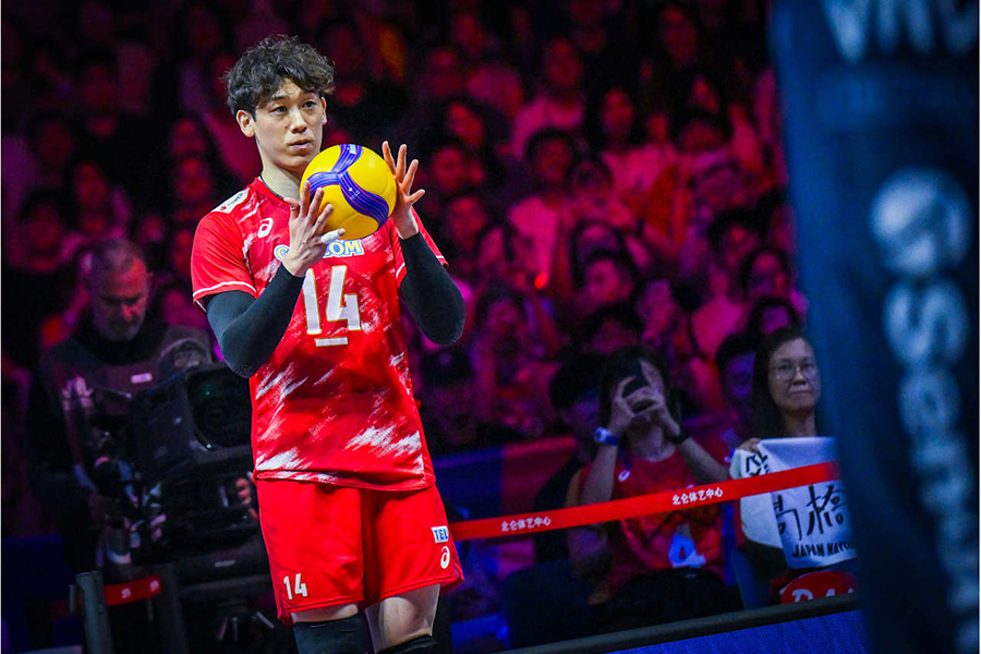 米国戦に出場した日本代表の石川祐希【写真：Volleyball World提供】