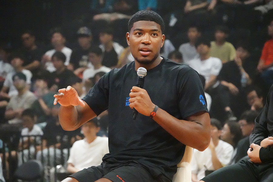 トークショーを行った八村塁【写真:鉾久真大】