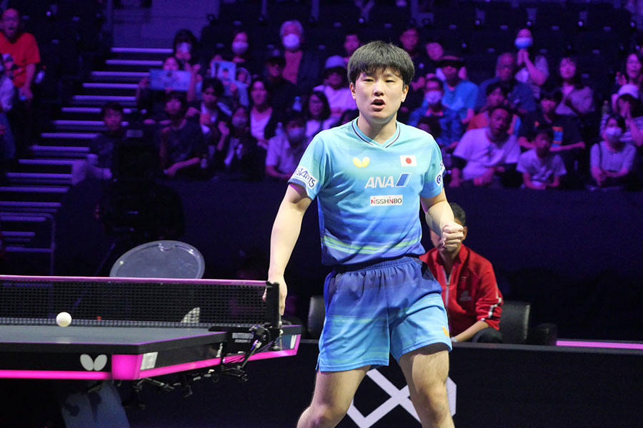 準々決勝に進出した張本智和【写真:上田悠太 】