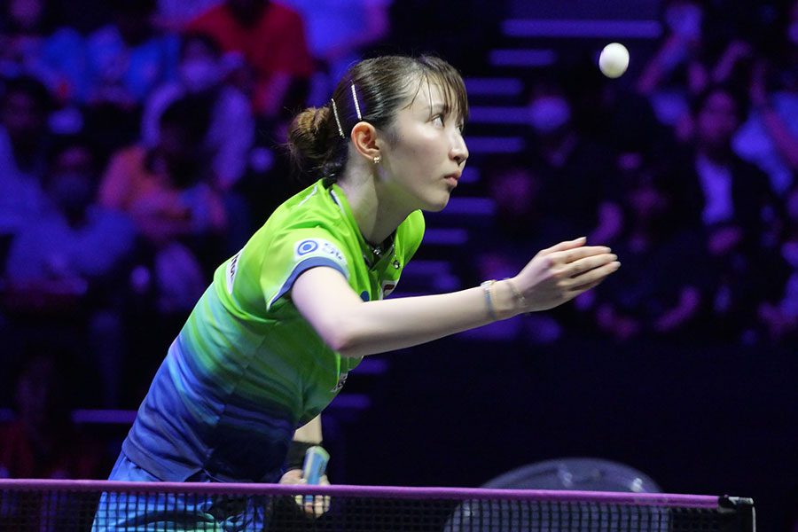 準々決勝に駒を進めた早田ひな【写真:上田悠太 】